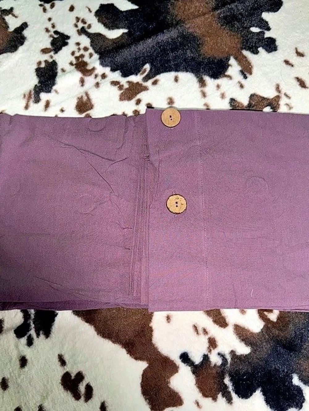 Jellymoni Washed Cotton King Pillowcases in Iris Purple NWT
